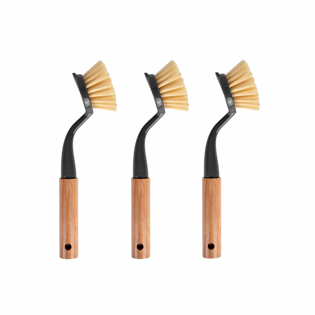 Clevinger Dish Brush 3 Pcs Clevinger Eco Cleaning Bamboo Dish Brush