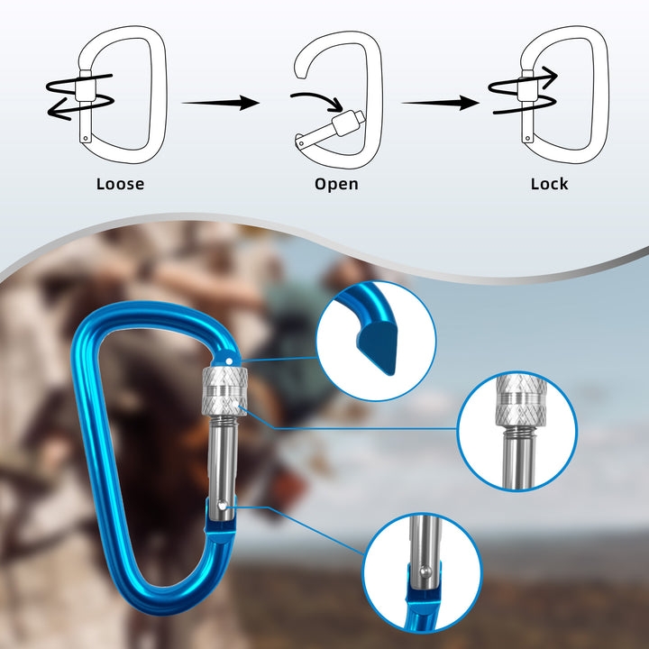 Flightmode  Travel Luggage Carabiners - Blue