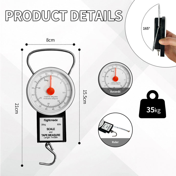 Flightmode Analogue Luggage Scale