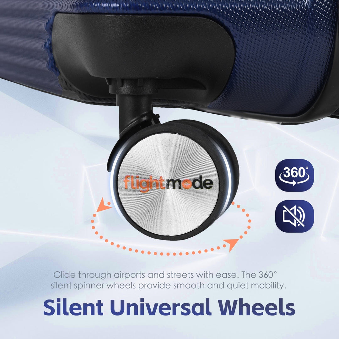 Flightmode 28" Digital Weighing Scale and USB Charging Port Lightweight Luggage Suitcase Blue