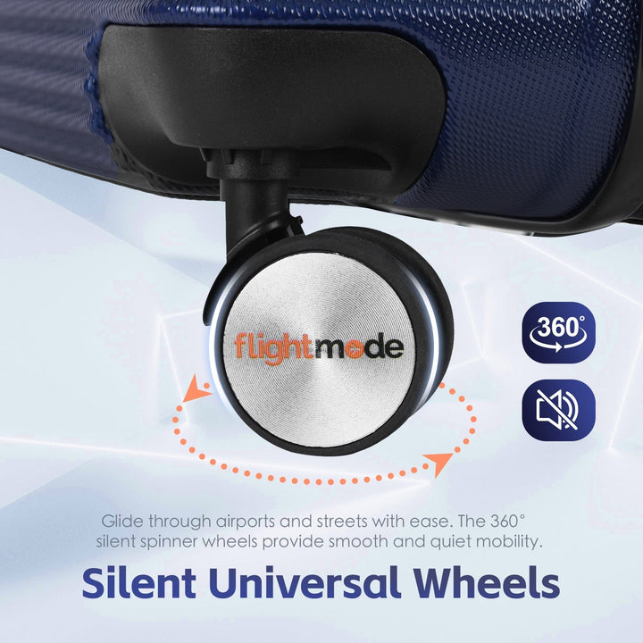 Flightmode 28" Digital Weighing Scale and USB Charging Port Lightweight Luggage Suitcase Blue