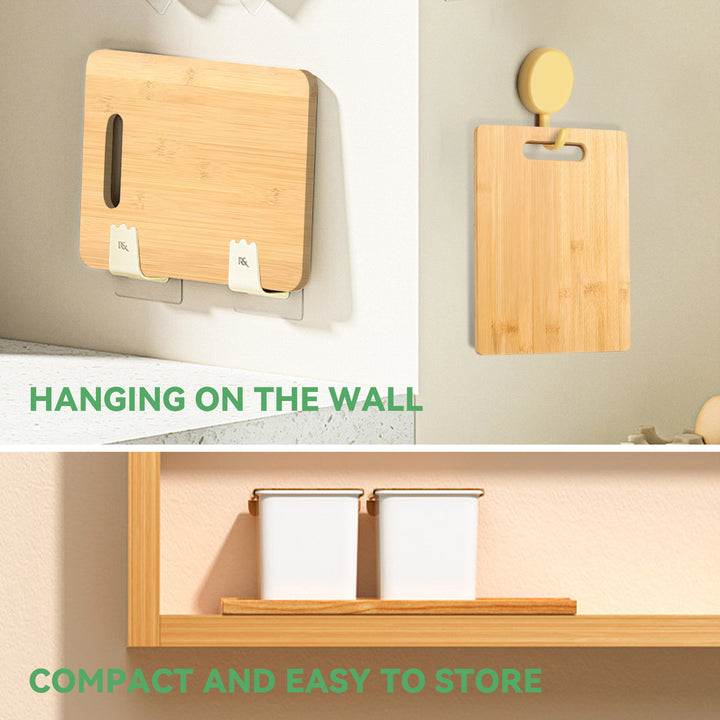 3 Pcs Bamboo Cheese Cutting & Serving Chopping Board Set