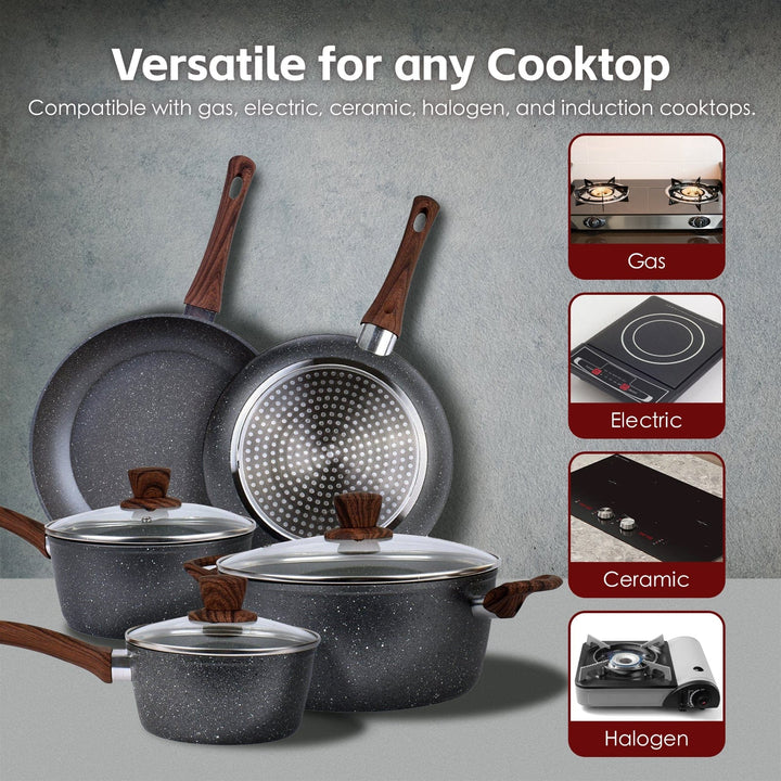 8 Pcs Clevinger Non-Stick Cookware Set