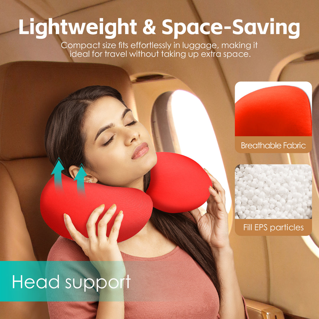 Two-Way Reversible Microfibre Travel Pillow-Watermelon