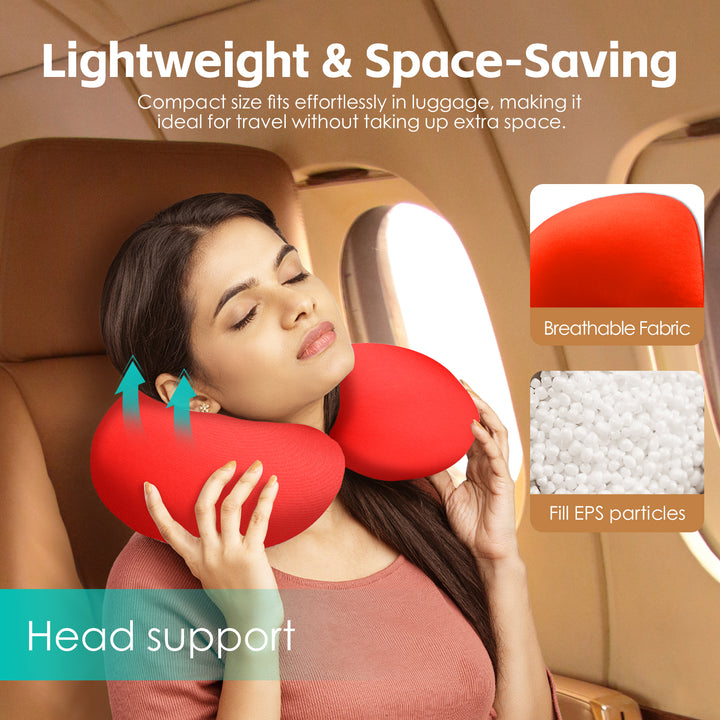 Two-Way Reversible Microfibre Travel Pillow-Watermelon