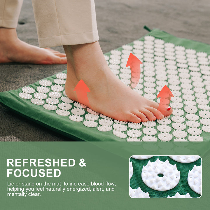 Acupressure Mat and Pillow Set with Bag