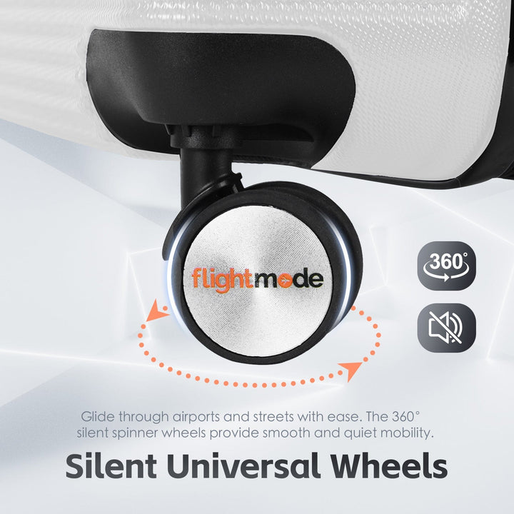 Flightmode 20" Digital Weighing Scale and USB Charging Port Lightweight Carry-on Luggage Suitcase Silver