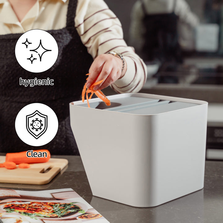 12L Stackable Plastic Kitchen Trash Bin Household Classification Storage Box
