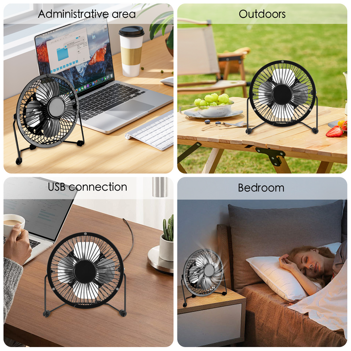 360 Degree Tilt Adjustable USB Portable Mini Desk Fan