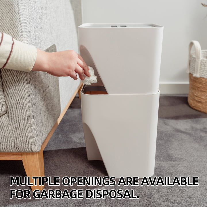 12L Stackable Plastic Kitchen Trash Bin Household Classification Storage Box