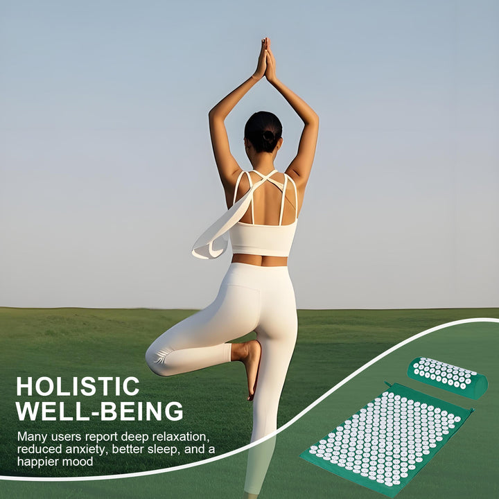 Acupressure Mat and Pillow Set with Bag
