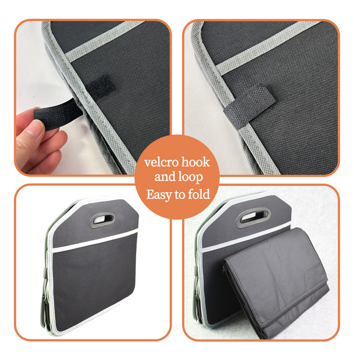 Collapsible Car Trunk Organiser with Cooler Bag