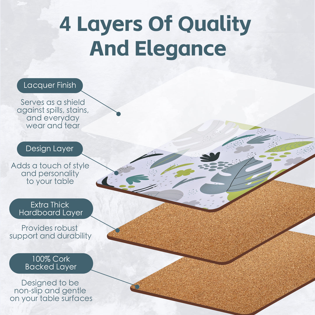 Clevinger Set of 4 MD Placemats Monstera