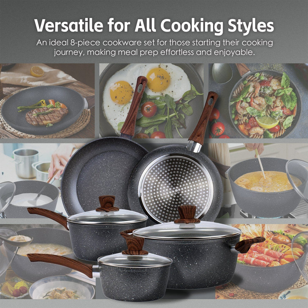 8 Pcs Clevinger Non-Stick Cookware Set