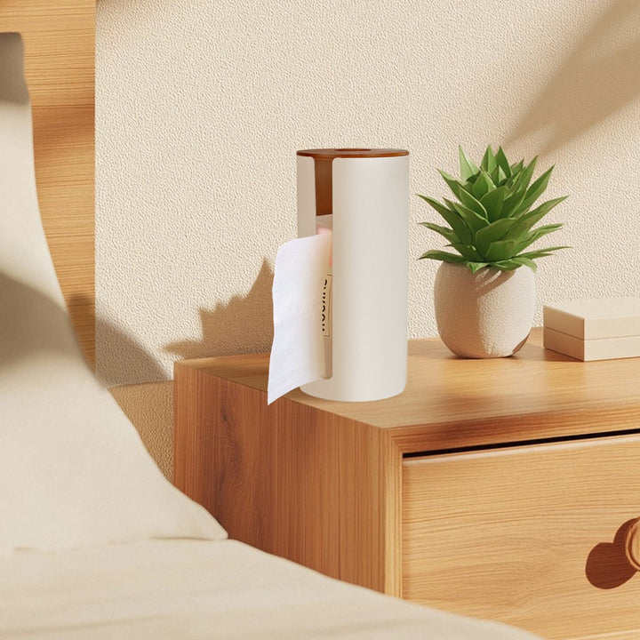 Clevinger bathroom accessories Bamboo Lid Toilet Roll Storage Holder