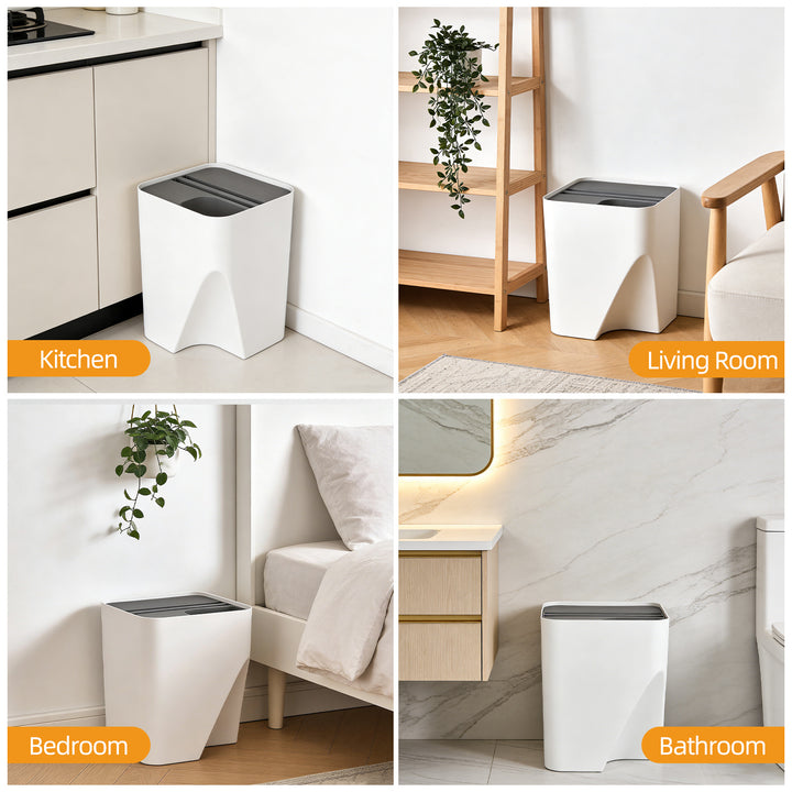 18L Stackable Plastic Kitchen Trash Bin Household Classification Storage Box
