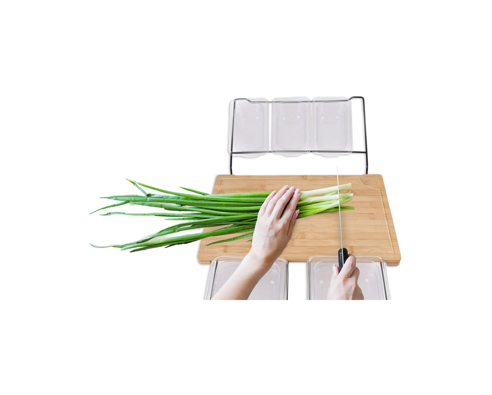 Living Today Kitchen Extensible Bamboo Cutting Board Set