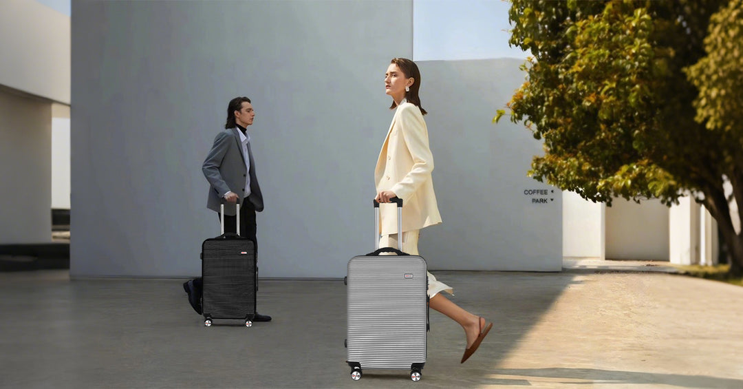 20" Digital Weighing Scale and USB Charging Port Lightweight Carry-on Luggage Suitcase Silver
