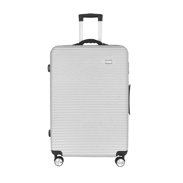 Flightmode 28" Digital Weighing Scale and USB Charging Port Lightweight Luggage Suitcase Silver