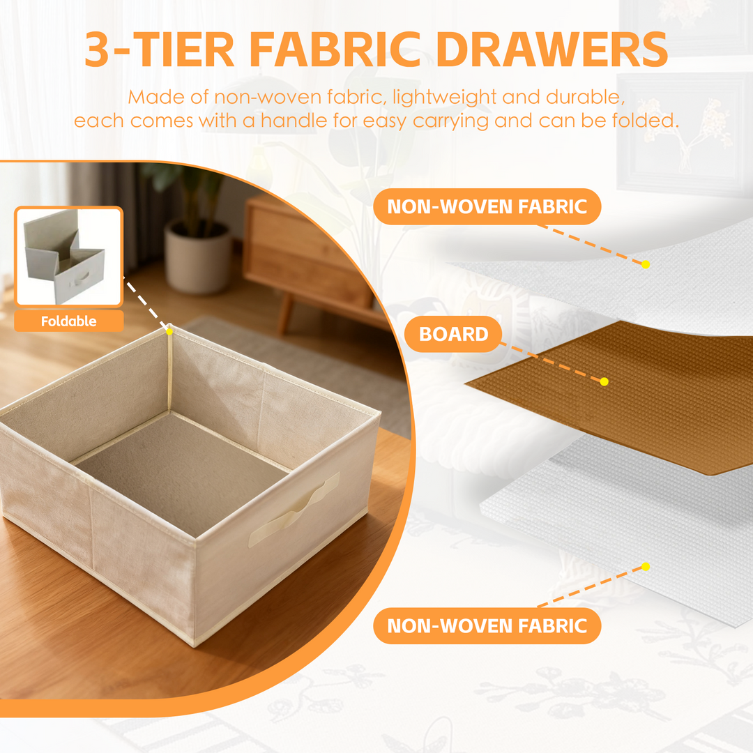 3 Drawer Bammboo Storage Chest