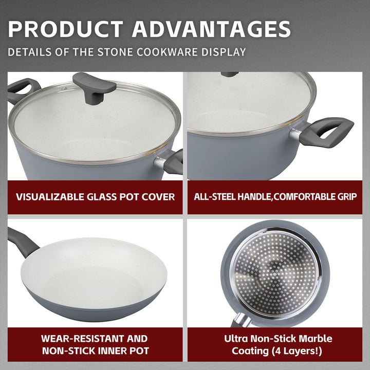 CLEVINGER 24CM NON-STICK CASSEROLE WITH LID