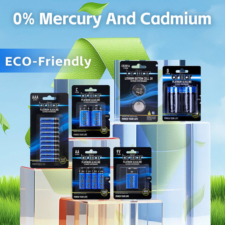 8 Pcs Brillar AAA Platinum Alkaline Batteries