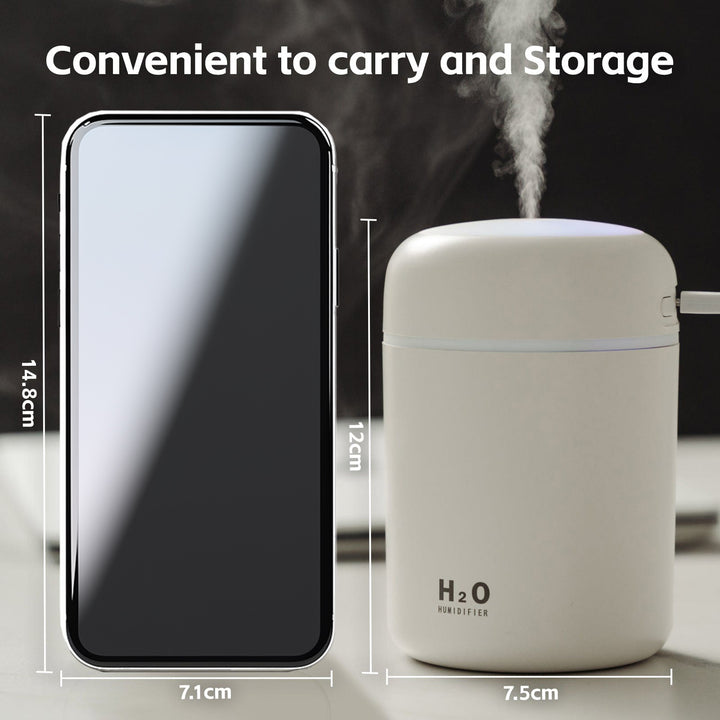 Livingtoday Mini LED Ultrasonic Humidifier 300ml