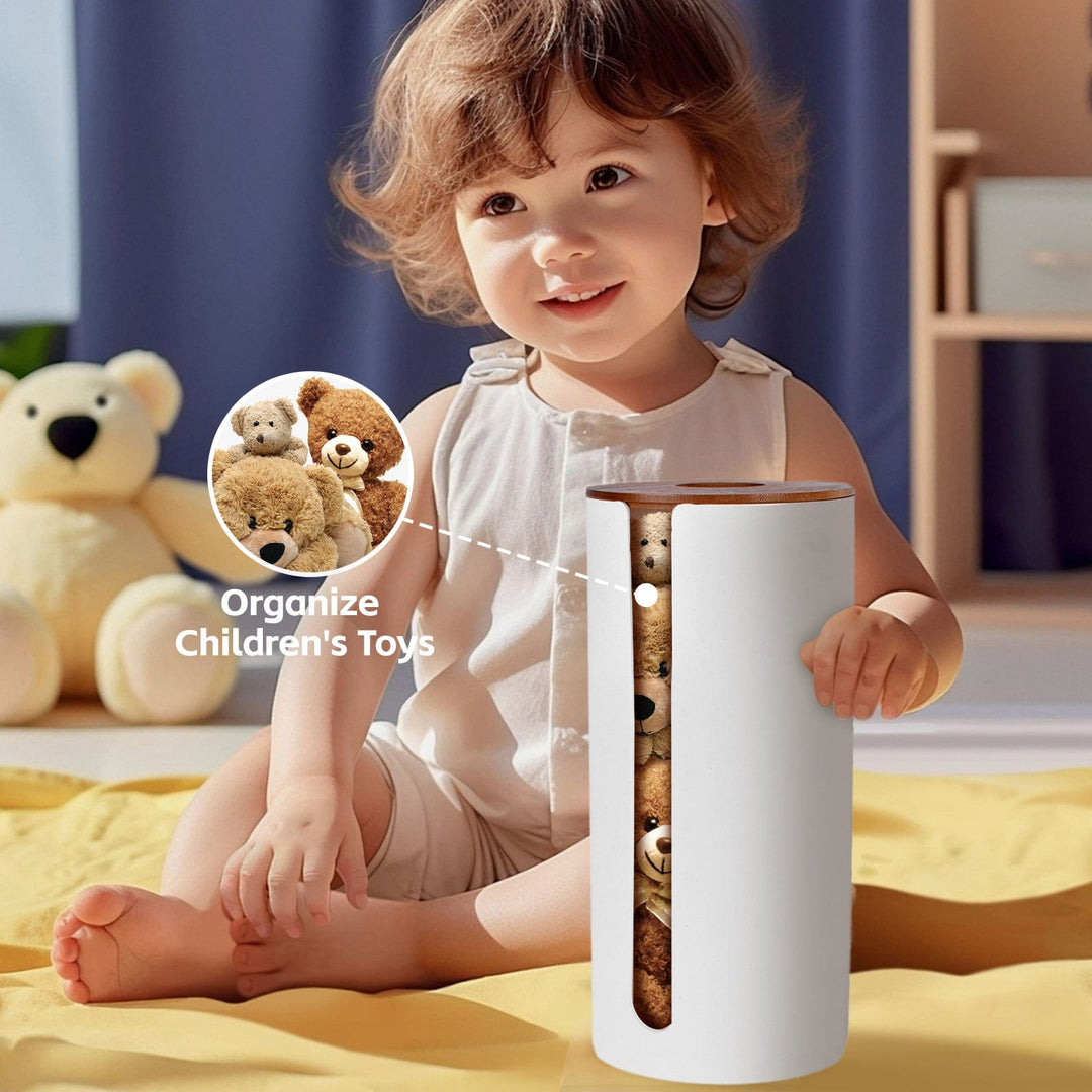 Clevinger bathroom accessories Bamboo Lid Toilet Roll Storage Holder