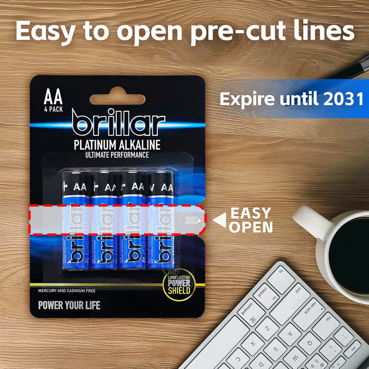 8 Pcs Brillar AAA Platinum Alkaline Batteries