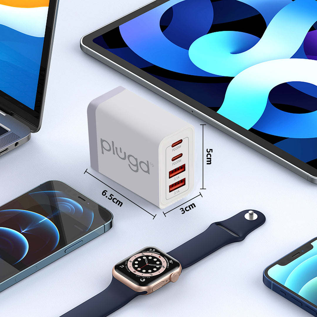 4 PORT  WALL CHARGER USB C+USB A