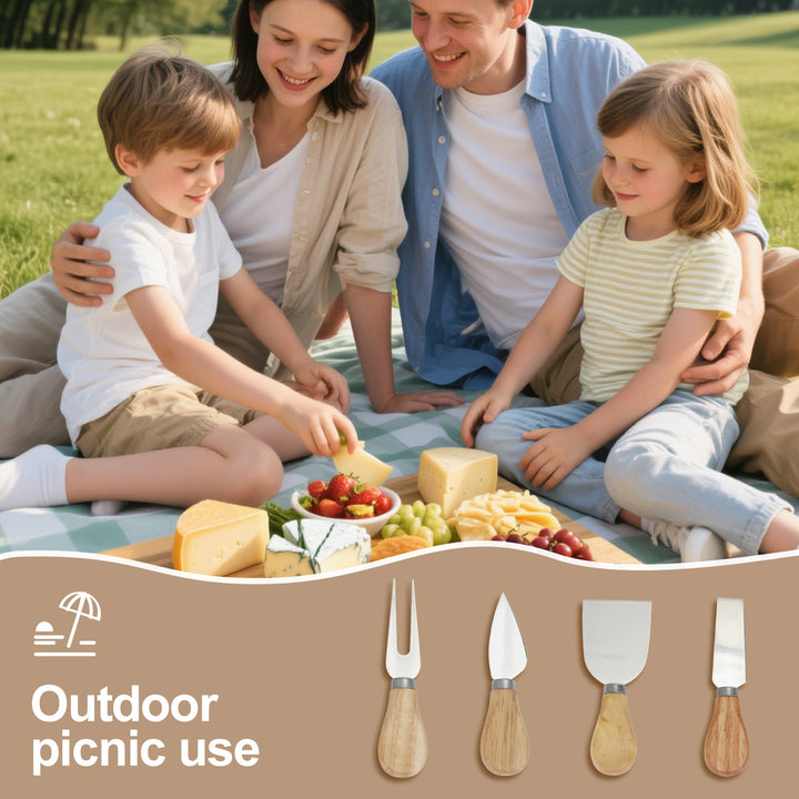Bamboo Cheese Board and Knife Set