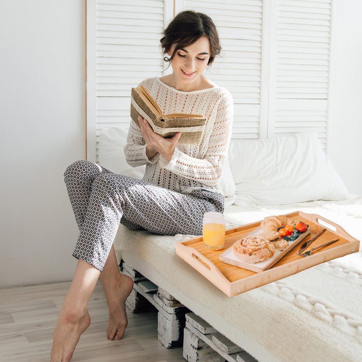 Foldable Bamboo Bed Tray / Breakfast Serving Table