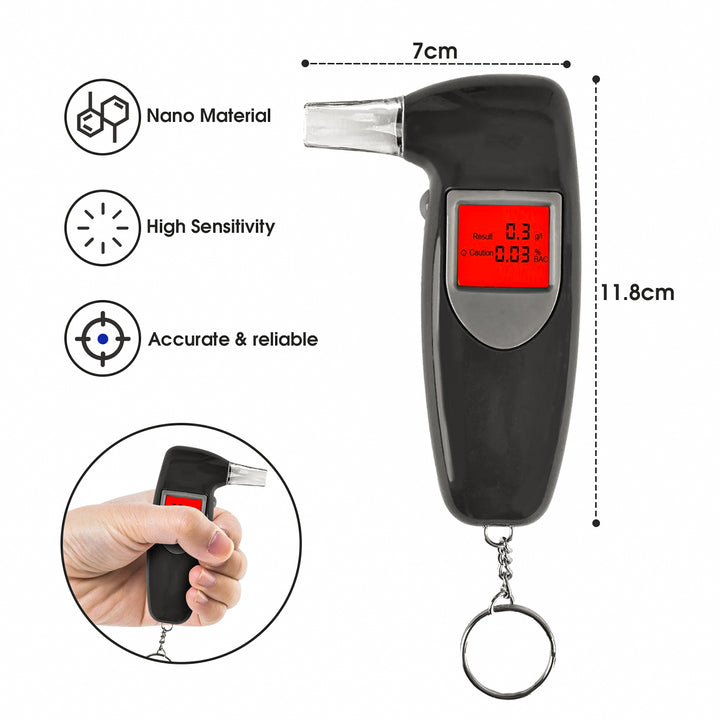 Breathalyzer Digital LCD Alcohol Breath Tester