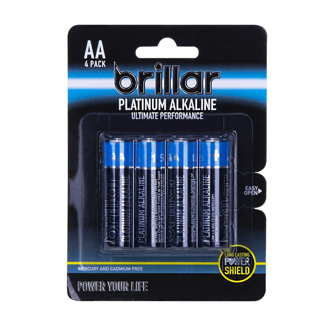 Brillar General Purpose Batteries 2x Brillar AA Platinum Alkaline Batteries 4pk