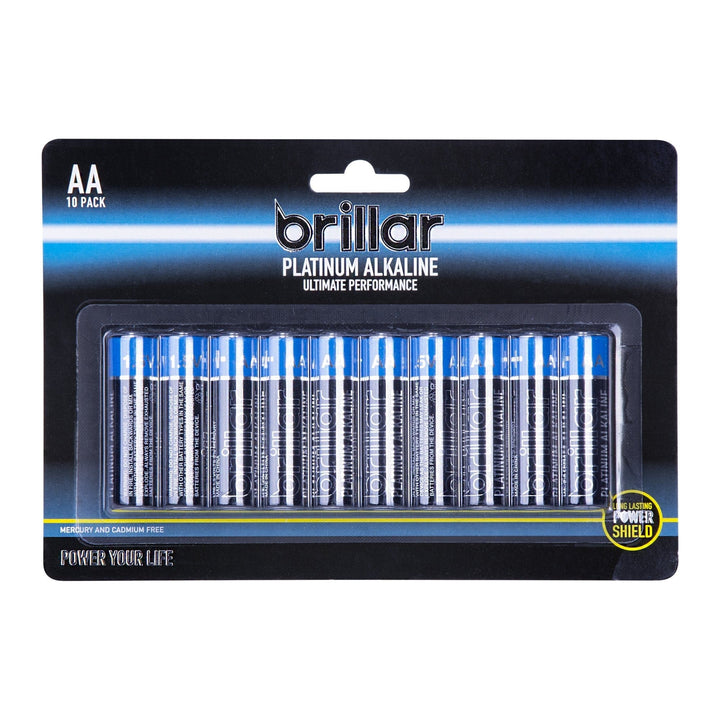 Brillar General Purpose Batteries 2x Brillar AA Platinum Alkaline Batteries 10pk