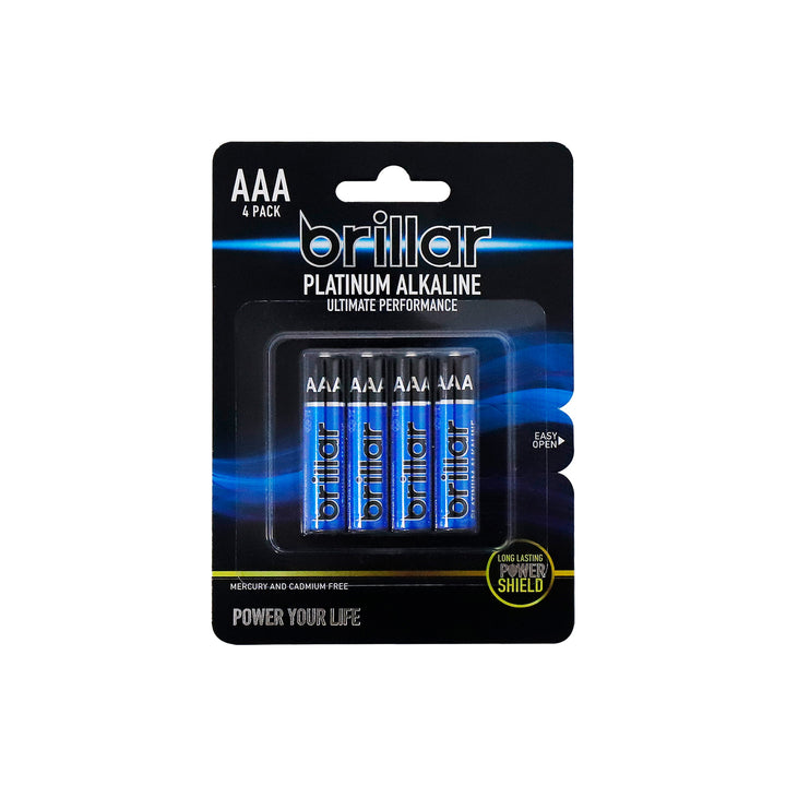 4pk Long Lasting Premium Alkaline AAA Batteries