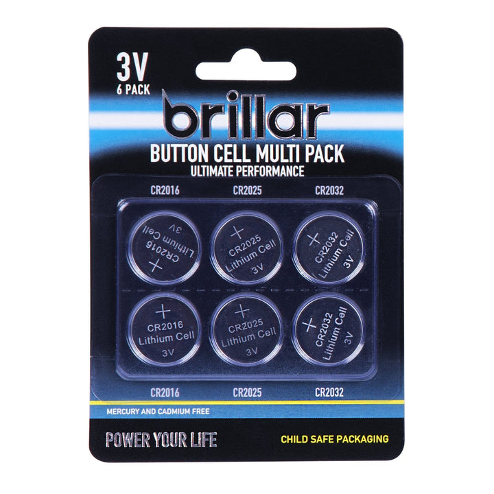 Brillar General Purpose Batteries Brillar Lithium Button Cell Batteries 6pk