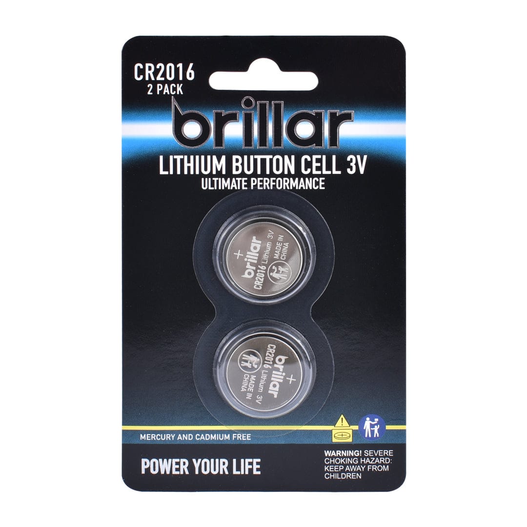 Brillar General Purpose Batteries Brillar CR2016 Lithium Button Cell 2pk