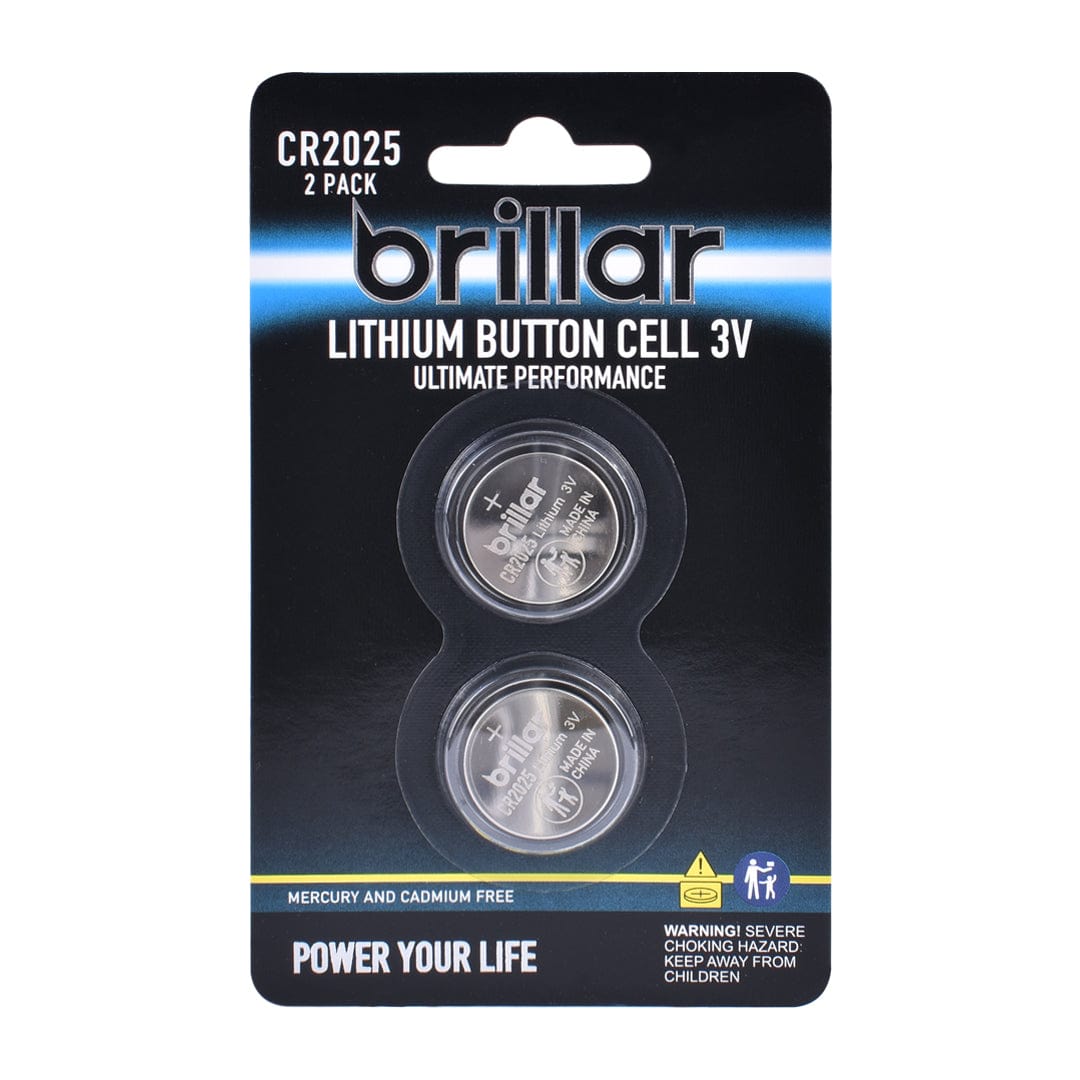 Brillar General Purpose Batteries Brillar CR2025 Lithium Button Cell 2pk
