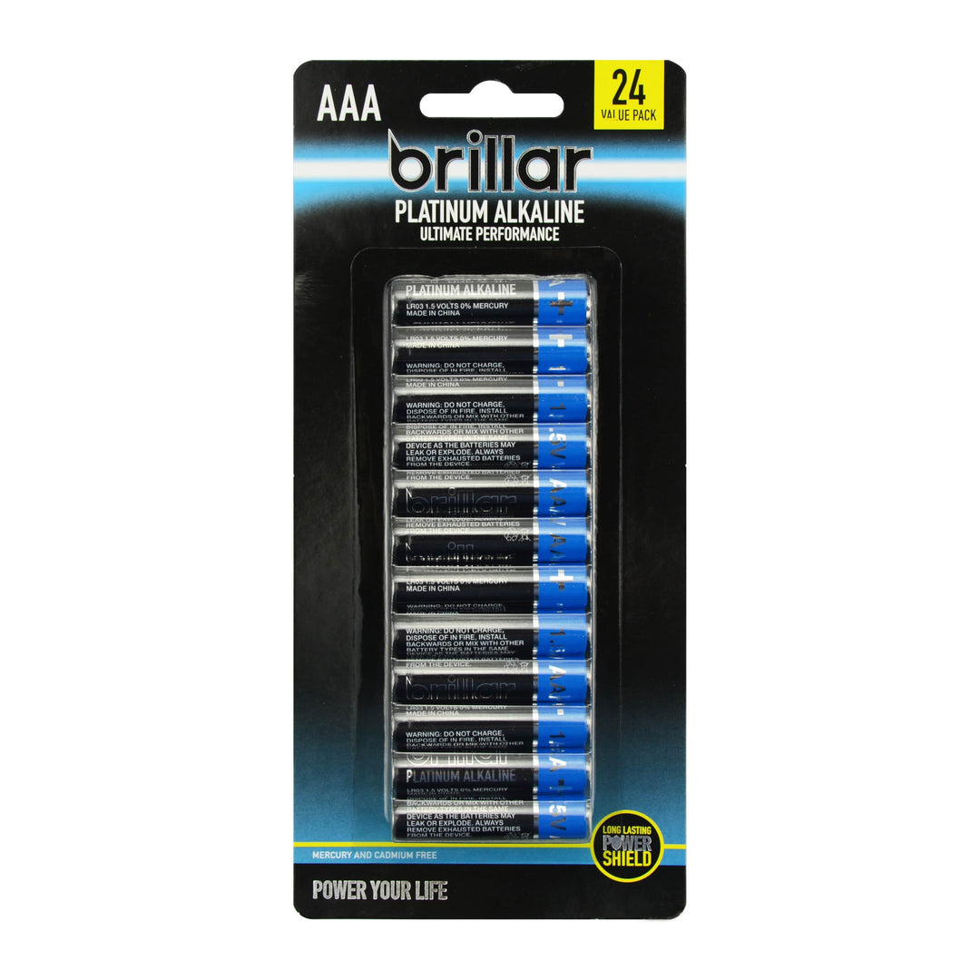 Brillar General Purpose Batteries Brillar AAA Platinum Alkaline Batteries 24 Pack