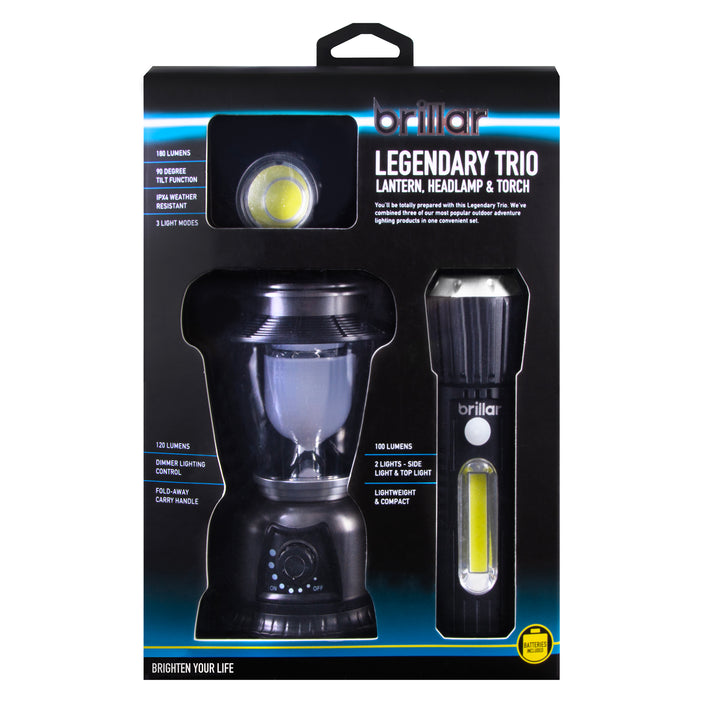 Brillar Legendary Trio Touch, Headlamp & Lantern