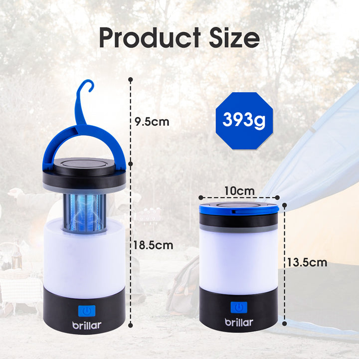 Brillar 3 in 1 Rechargeable Camping Bug Zapper Insect Killer Lantern