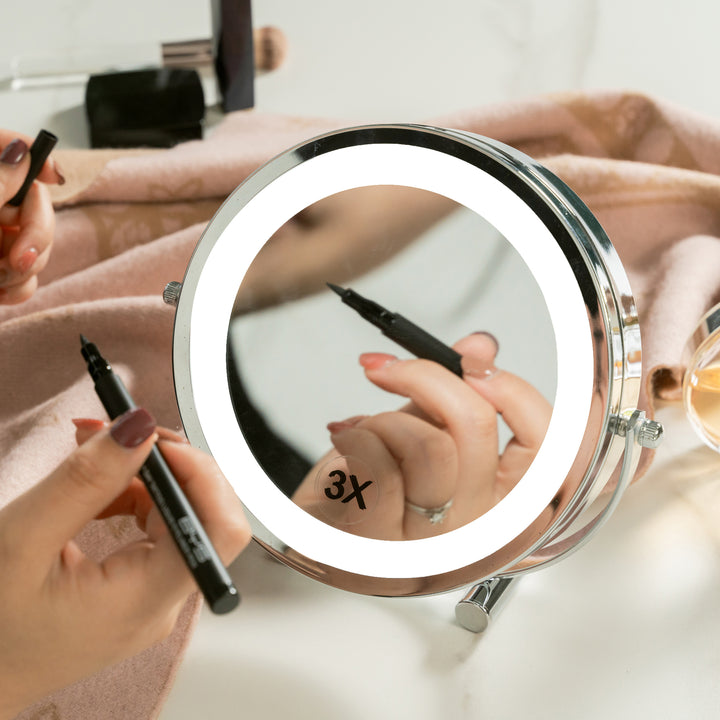 Clevinger San Marino 3x Magnifiying LED Illuminated Makeup Beauty Mirror