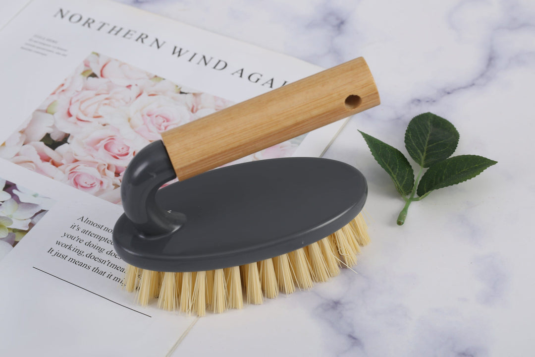 Clevinger laundry & cleaning, bamboo Eco Bamboo Handle Iron Household Scrubber Brush