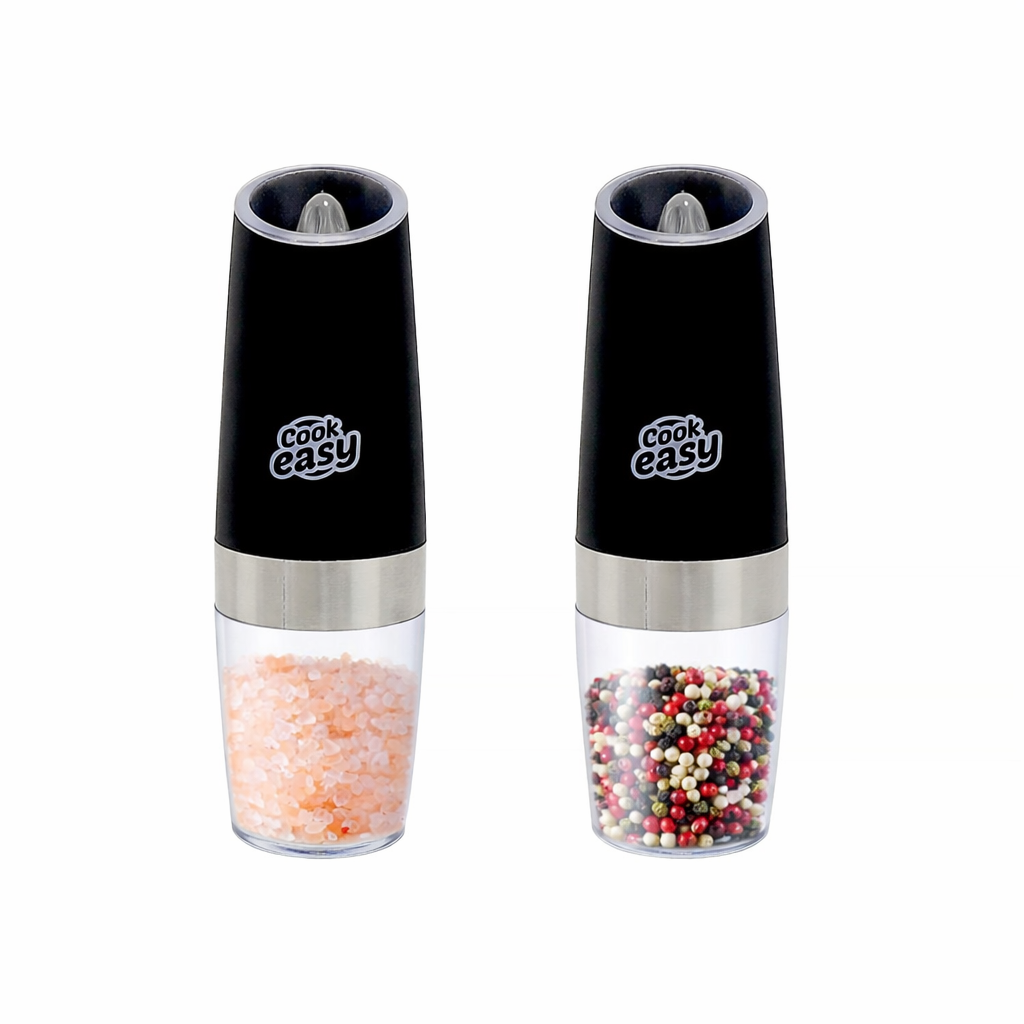 2 Pcs Gravity Sensor Electric Salt and Pepper Spice Grinder