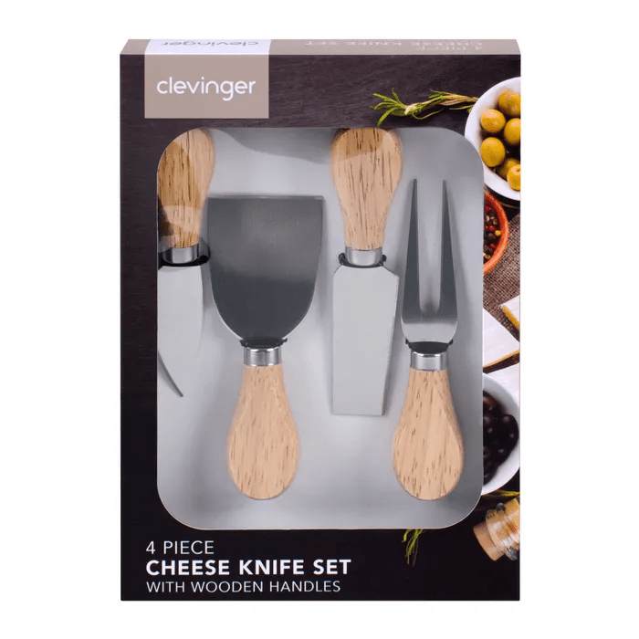 Living Today Kitchen Knives Clevinger Avalon 4 Piece Wood Handle Cheese Knife Set