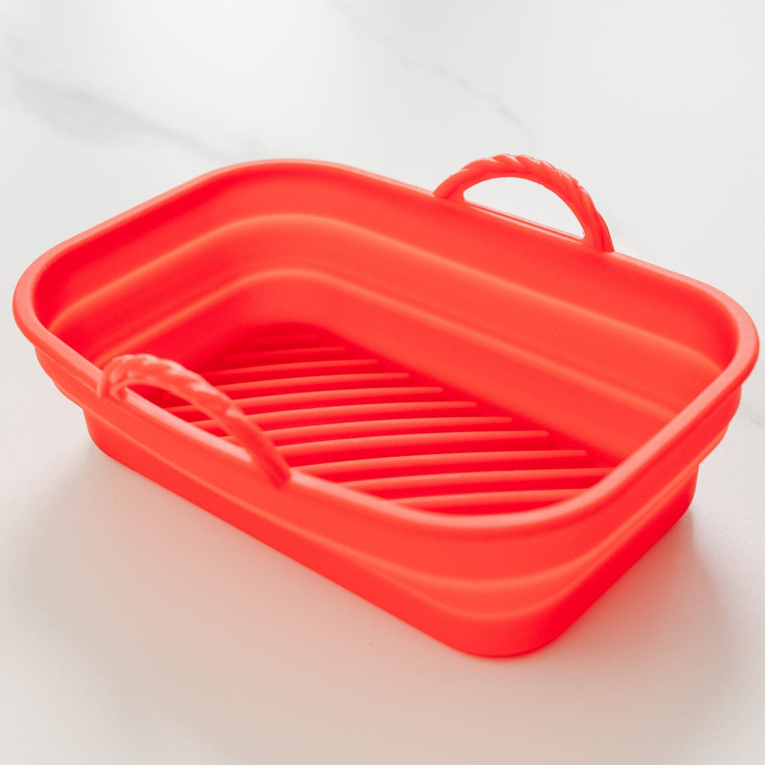 COOK EASY Silicone Ari Fryer LIner Collapsible Silicone Air Fryer Oven Microwave Liner Rectangle