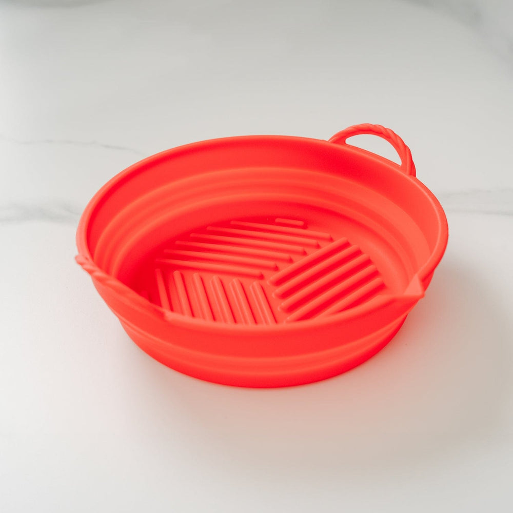 COOK EASY Silicone Ari Fryer LIner Collapsible Silicone Air Fryer Oven Microwave Liner Round