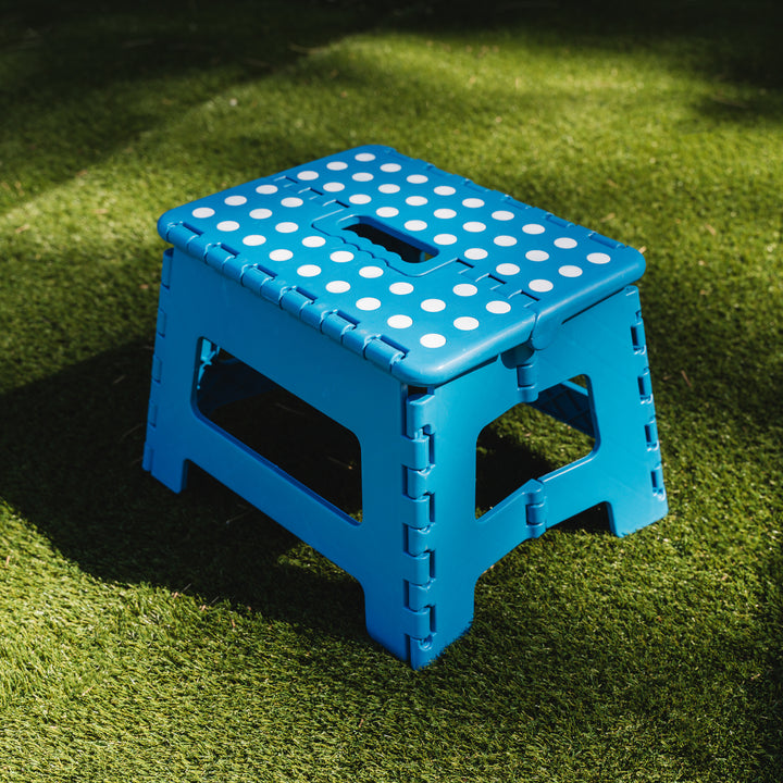 Stool Portable Plastic Foldable Chair Outdoor Bathroom Kitchen Adult Kids Blue