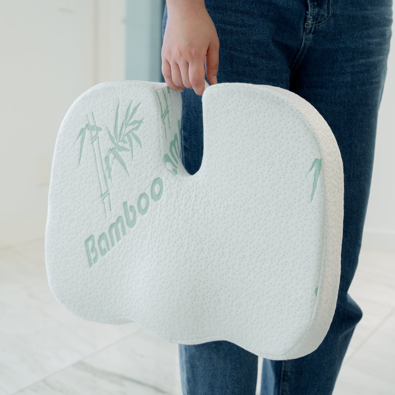 Memory Foam Seat Cushion with Bamboo Cover Online Homewares